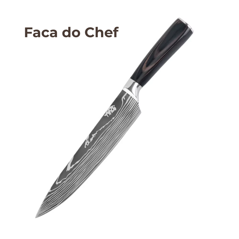 Conjunto de Facas Profissional - 8 peças
