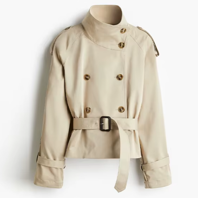 Casaco Trench Coat Elegante