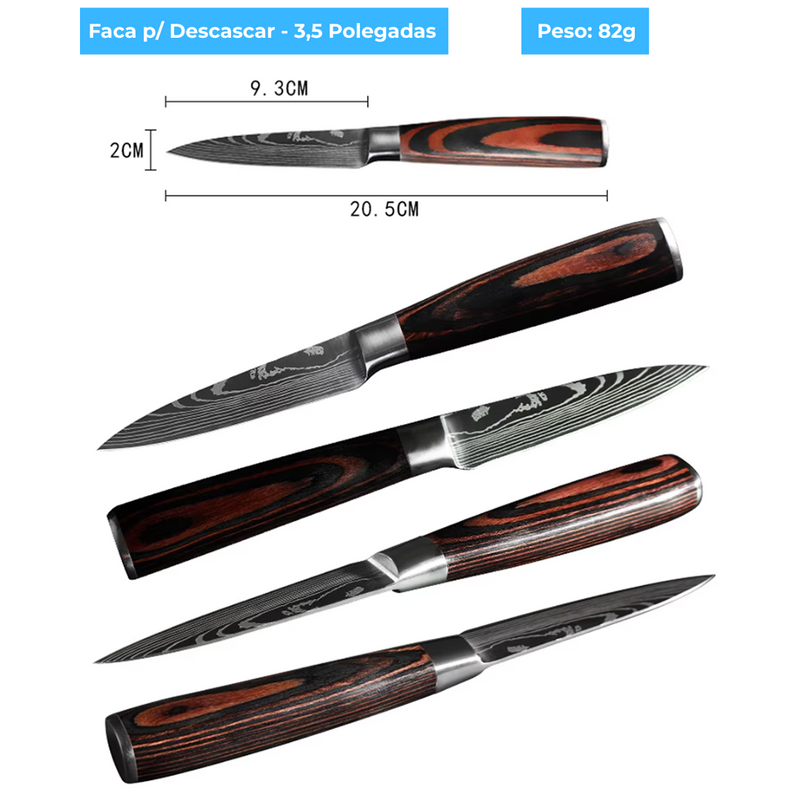 Conjunto de Facas Profissional - 8 peças