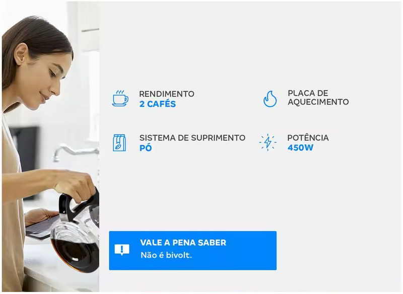 Cafeteira Elétrica Lenoxx + Brinde: 2 Xícaras
