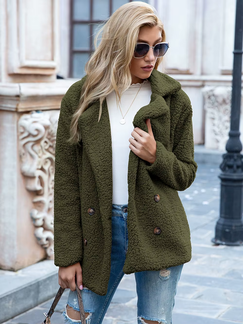 Casaco Sherpa Feminino de Alto Padrão