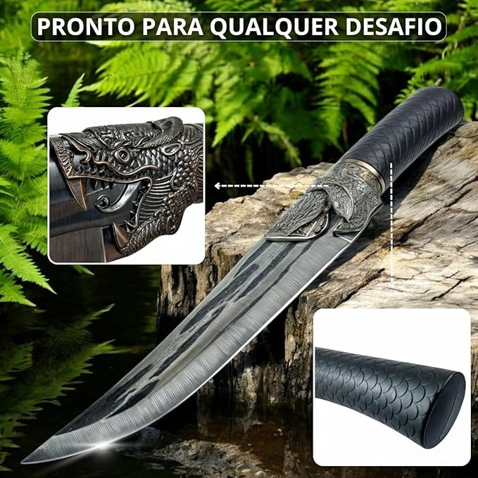 Faca para Caça e Churrasco em Aço Alemão