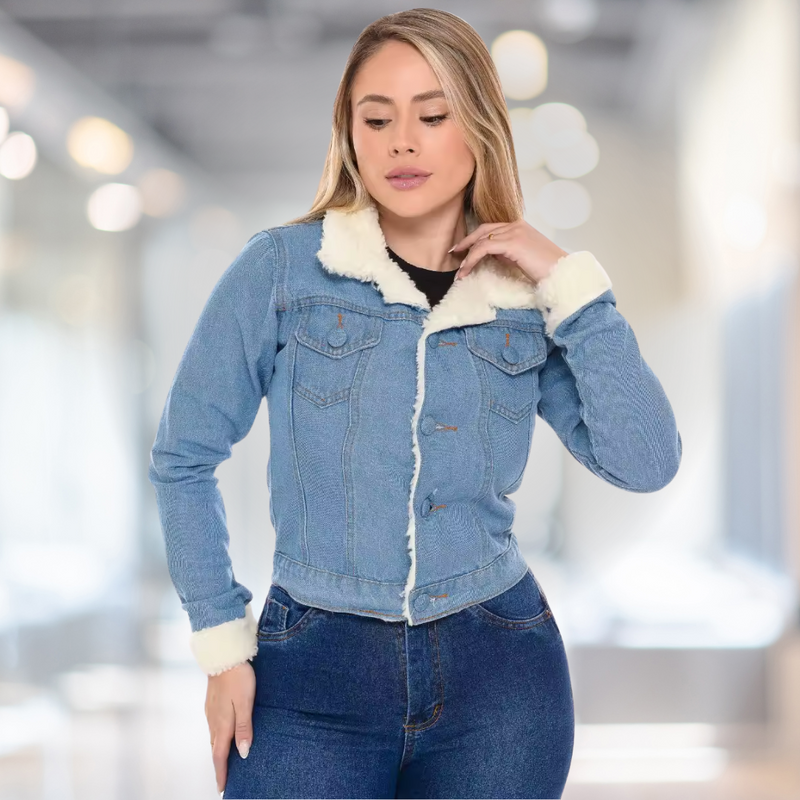 Jaqueta Jeans Gola Peluciada