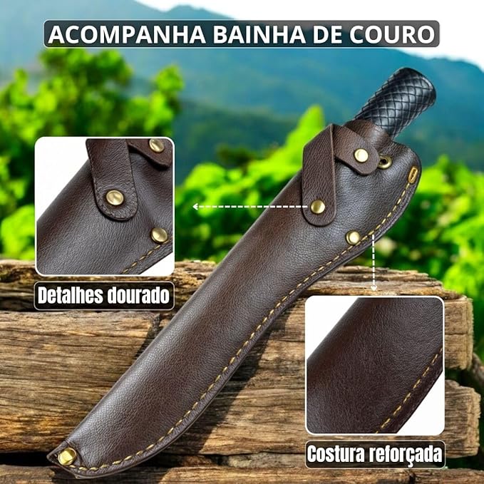 Faca para Caça e Churrasco em Aço Alemão