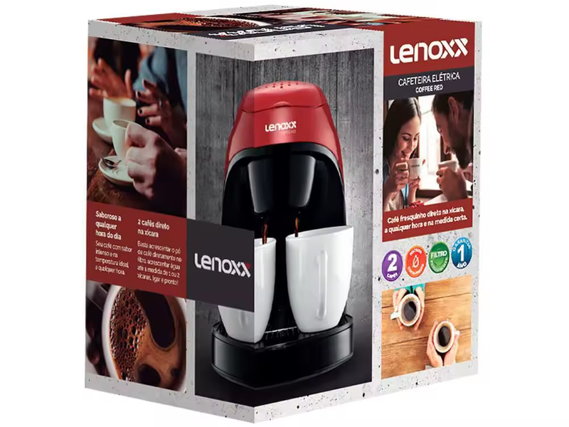 Cafeteira Elétrica Lenoxx + Brinde: 2 Xícaras