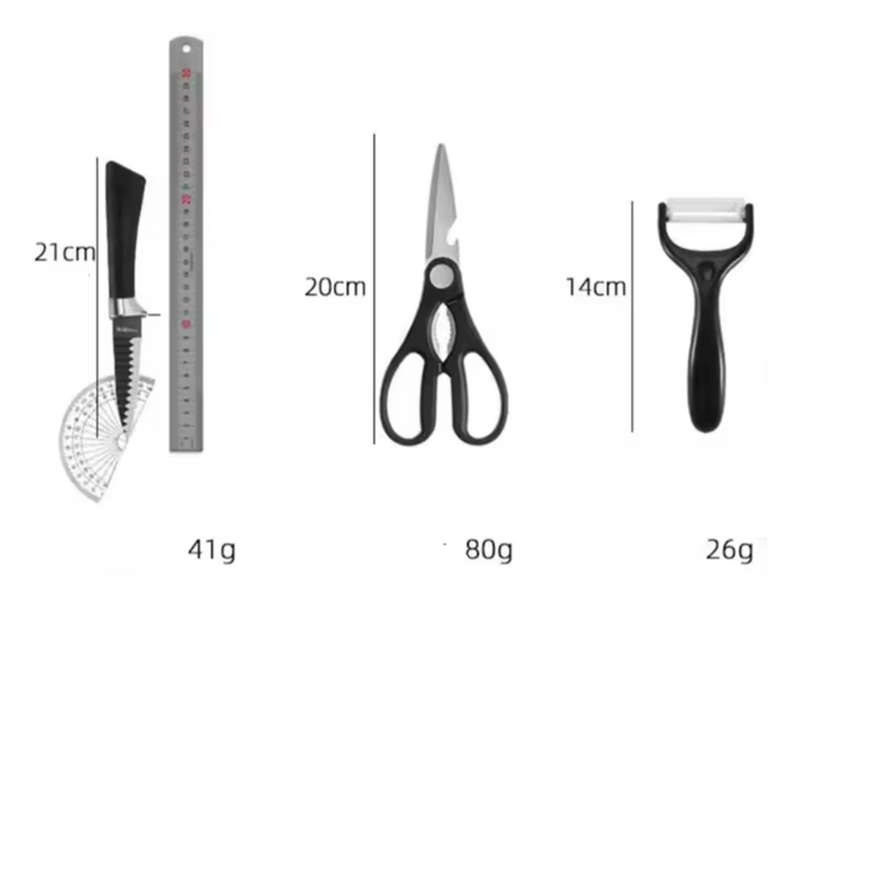 Conjunto de Ferramentas Essenciais para Cozinha - 6 Peças