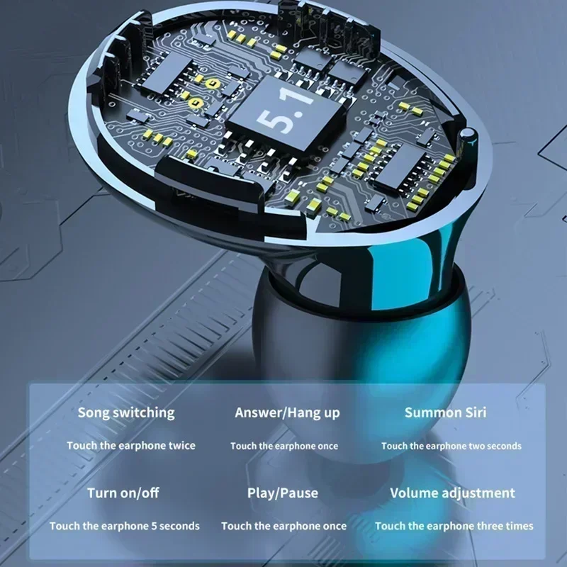 Headphone Bluetooth 5.1 M10 - Sem Fio - à Prova D'Água - Pod Carregador c/ Visor Digital