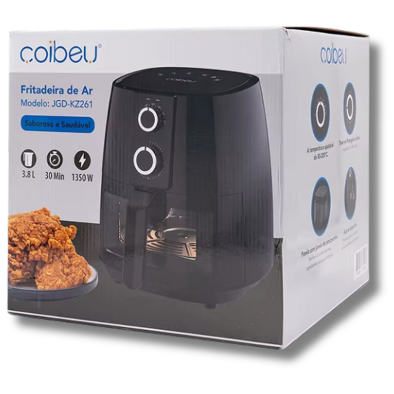 Air Fryer 3,8L com Visor Frontal