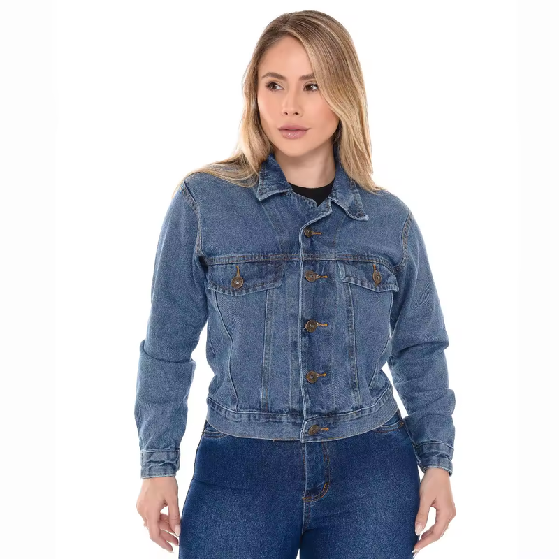 Jaqueta Jeans Marmorizada