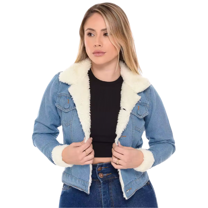 Jaqueta Jeans Gola Peluciada