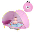 Tienda de campaña para bebés con piscina y protección UV